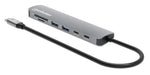 EAN 766623190442 - Manhattan 190442 base para portátil y replicador de puertos Alámbrico USB 3.2 Gen 1 (3.1 Gen 1) Type-C Gri imagen 2