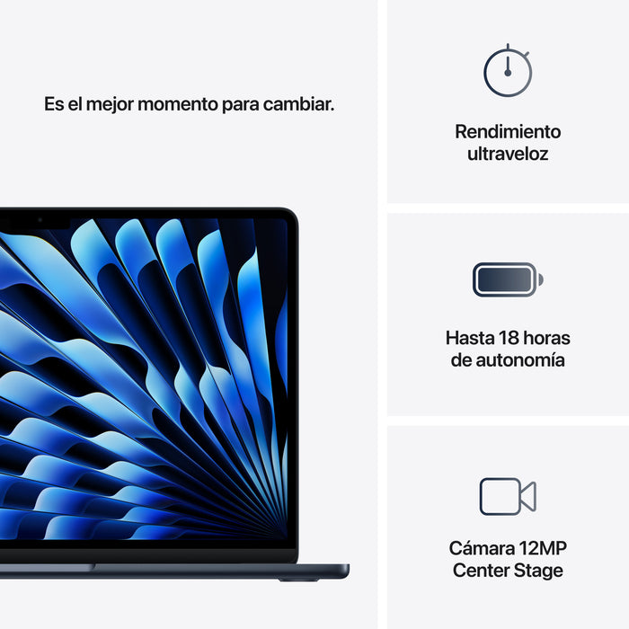 EAN 0195949838316 - Apple MacBook Air Apple M M4 Portátil 34,5 cm (13.6") 16 GB 256 GB SSD Wi-Fi 6E (802.11ax) macOS Sequoia  imagen 10