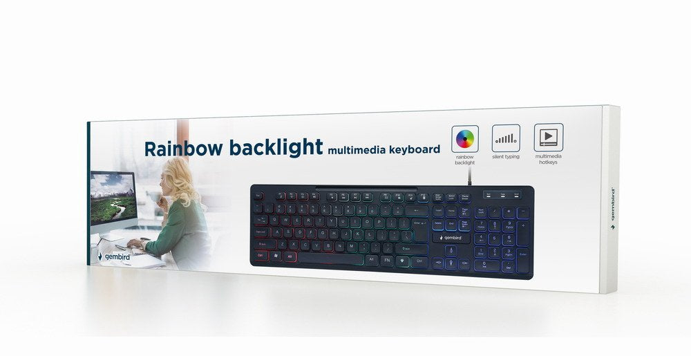 EAN 8716309117661 - Gembird KB-UML-02 teclado USB Inglés de EE. UU. Negro imagen 3