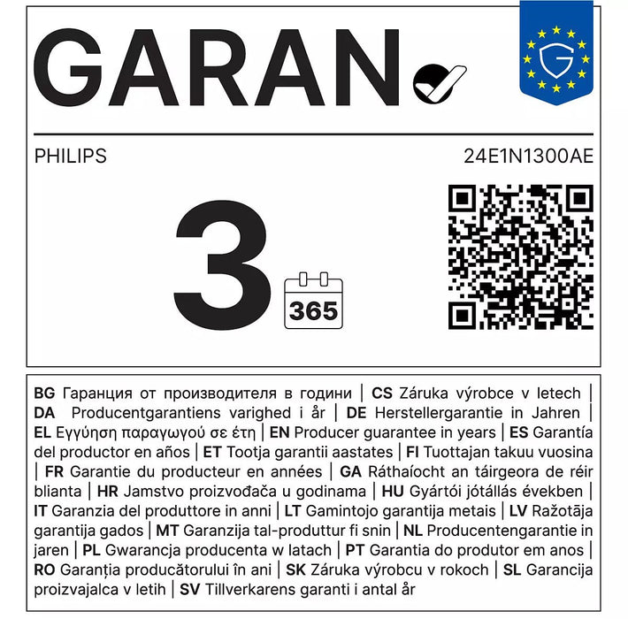 EAN 8712581804268 - Philips 1000 series 24E1N1300AE/00 pantalla para PC 60,5 cm (23.8") 1920 x 1080 Pixeles Full HD LCD Negro imagen 8