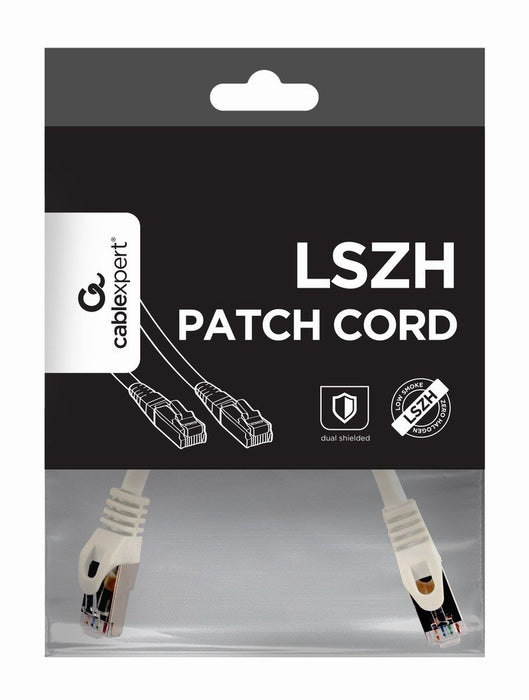 EAN 8716309118750 - Gembird PP6A-LSZHCU-W-0.25M cable de red Blanco 0,25 m Cat6a S/FTP (S-STP) imagen 1