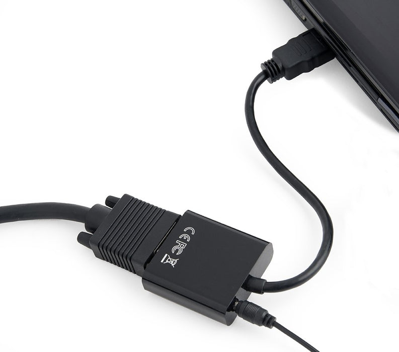 EAN 8716309089784 - Gembird A-HDMI-VGA-03 adaptador de cable de vídeo 0,15 m HDMI tipo A (Estándar) VGA (D-Sub) Negro imagen 3