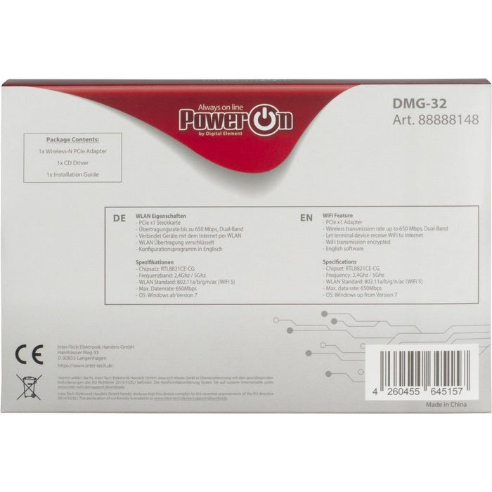 EAN 4260455645157 - Inter-Tech DMG-32 Interno WLAN 650 Mbit/s imagen 4