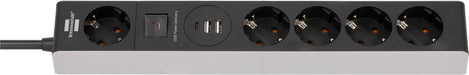 EAN 4007123667659 - Brennenstuhl 1159780615 base múltiple 1,5 m 5 salidas AC Interior Negro, Gris imagen 1