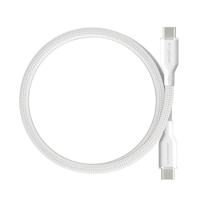 EAN 5715685027703 - PanzerGlass empower™ by ® Magnetic 240W USB-C to USB-C Cable | USB 2.0 | 1.5M | Silver White cable USB Bl imagen 4