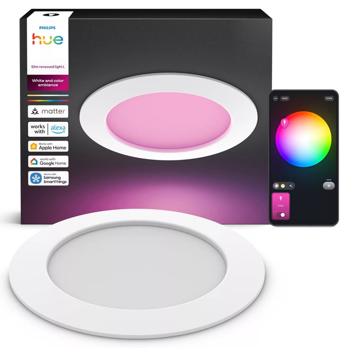 Philips Hue White&Col. Amb. Slim Recessed Light L Emea-White