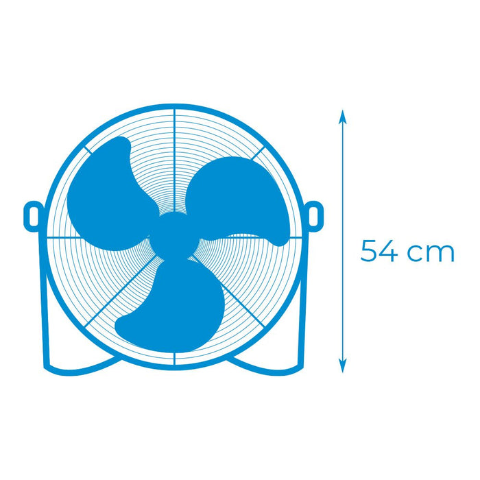 Ventilador Industrial, De Suelo. Color Negro. Potencia: 100w Aspas: Ø45x54cm Edm