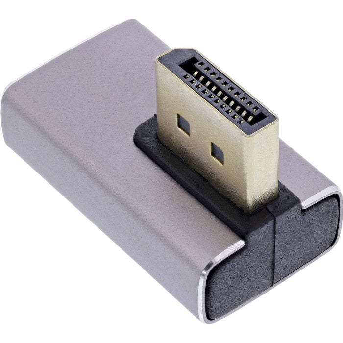 Inline® Displayport 1.4 Adapter, Macho / Female, 90° Vertical Left, 8k Uhd
