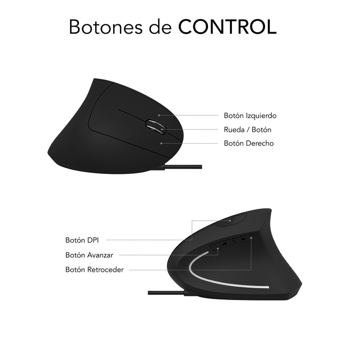 EAN 8436586743031 - SUBBLIM SUBMO-EDGVU01 ratón Universal mano derecha USB tipo A Óptico 1600 DPI imagen 5