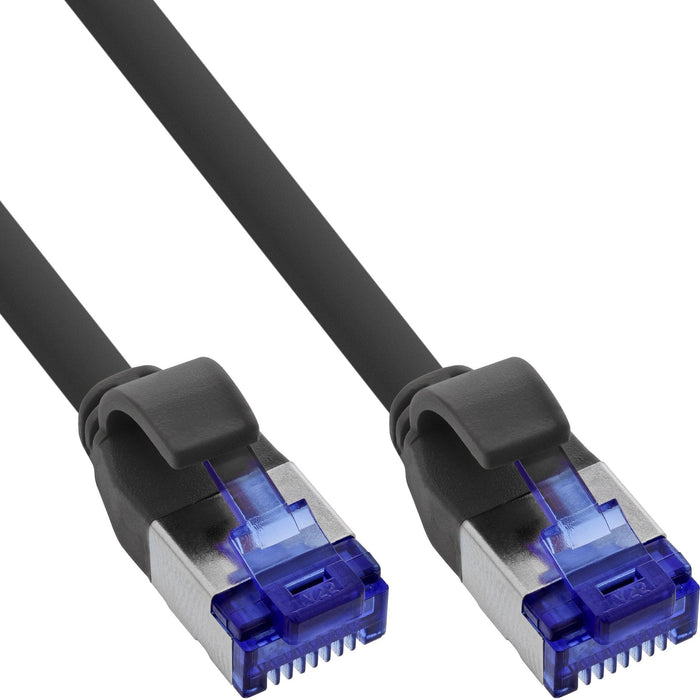 Inline® Cable De Red Slim, Cat.6a, S/Ftp, Tpe (Lszh) Flexible, Poe, Black, 10m