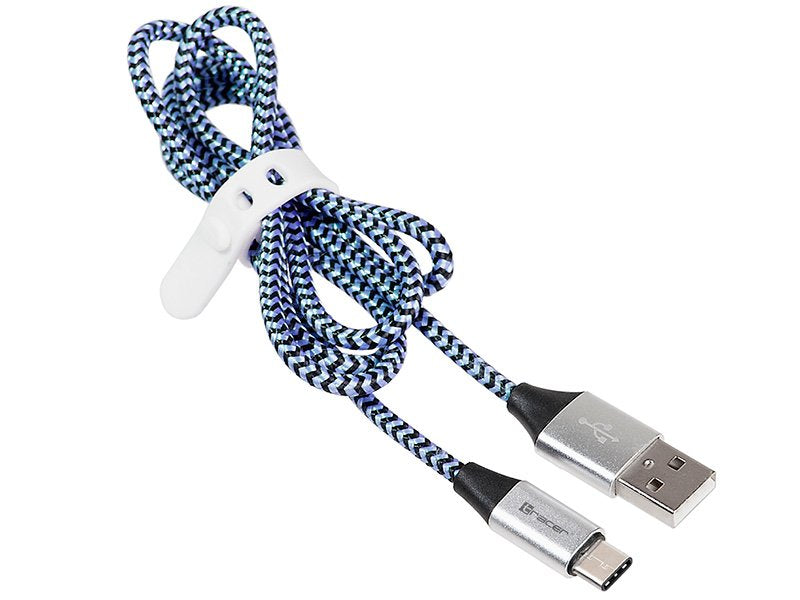EAN 5907512863343 - Tracer TRAKBK46266 cable USB USB 2.0 1 m USB C USB A Negro, Azul, Plata imagen 2