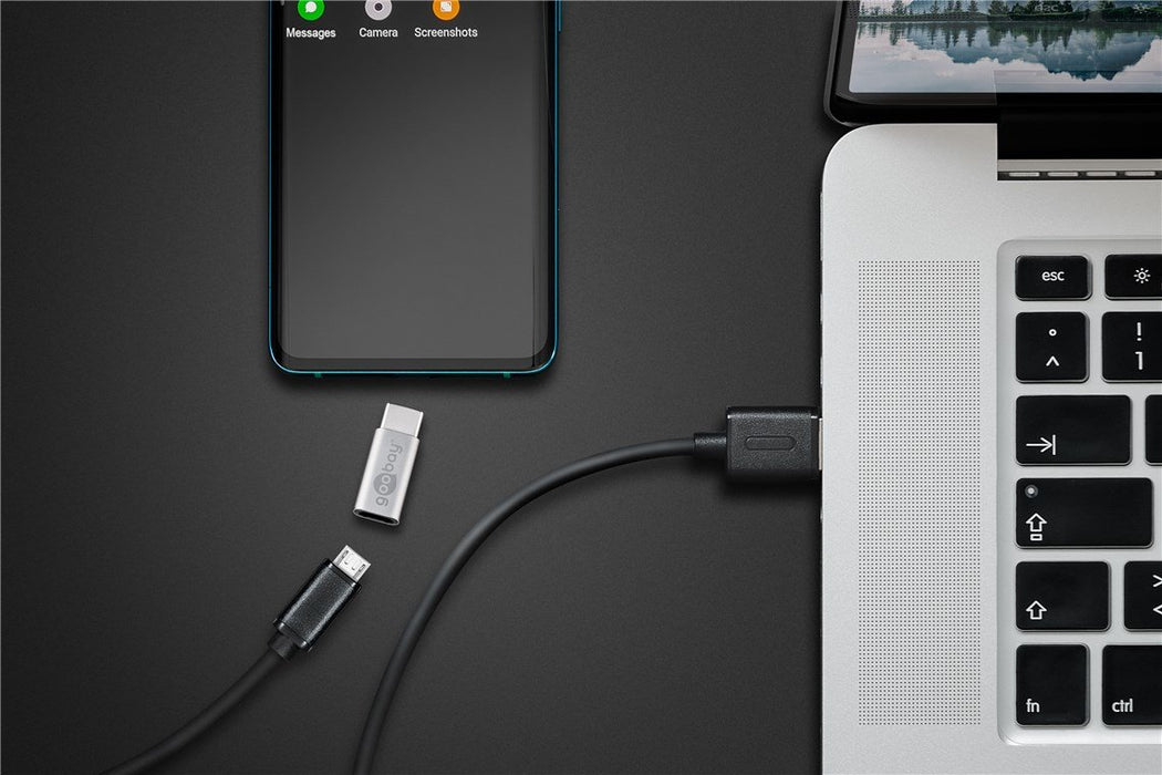 EAN 4040849566363 - Goobay 56636 cambiador de género para cable USB-C USB 2.0 Micro-B Plata imagen 4