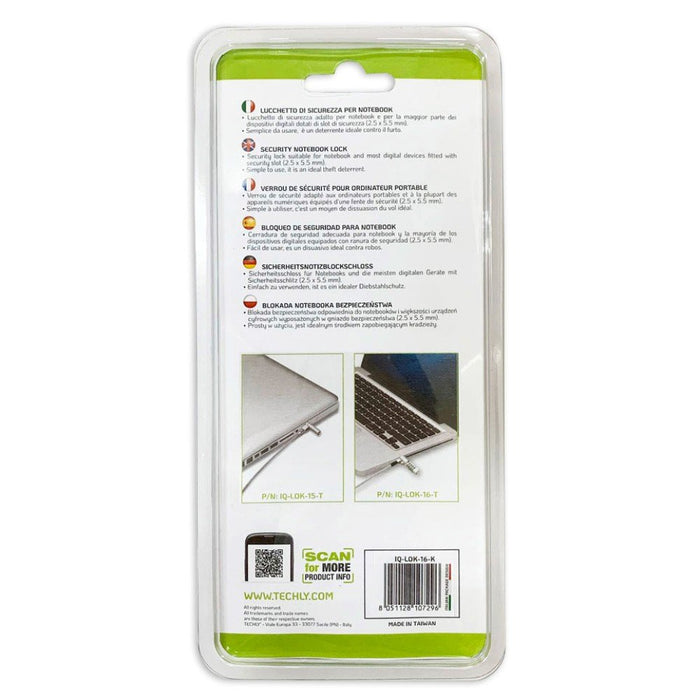 EAN 8051128107296 - Techly IQ-LOK-16-K cable antirrobo Plata 1,8 m imagen 7