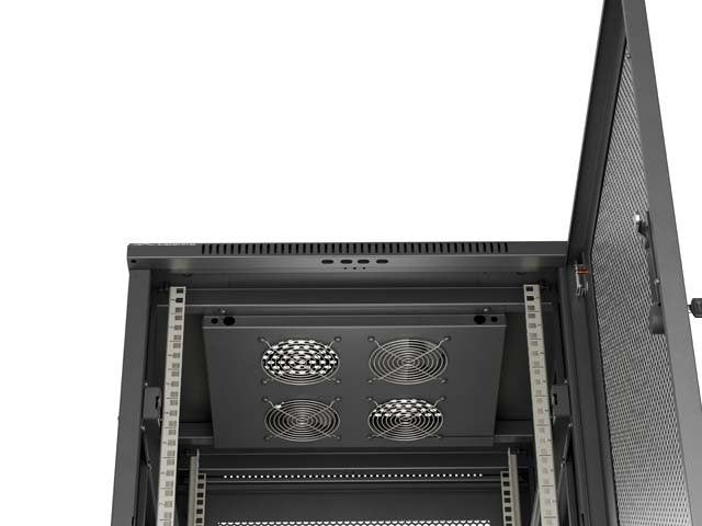 Lanberg Rack Cabinet 19 " Free Standing 18u 600x600 Flat Pack With Mesh Door Black
