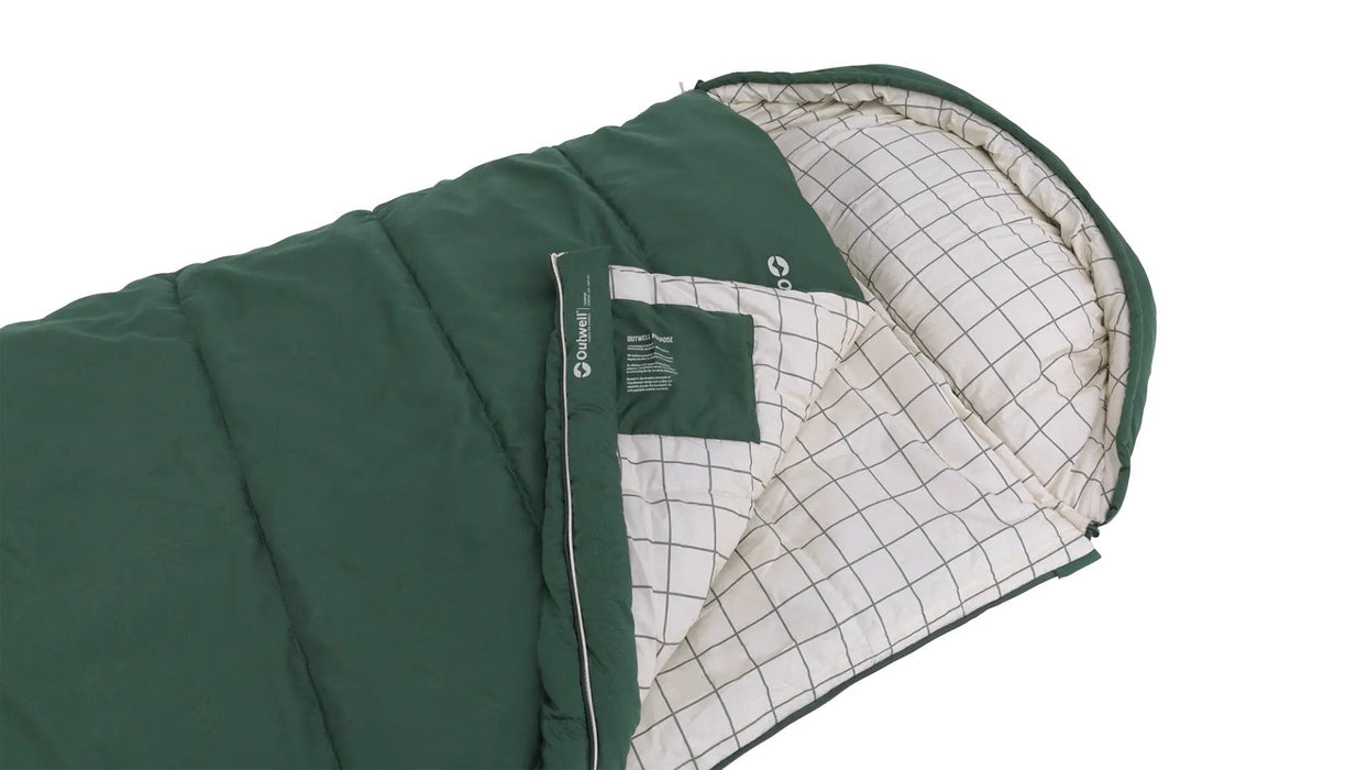 Saco De Dormir Outwell Camper Prime, Cremallera Izquierda, Verde.