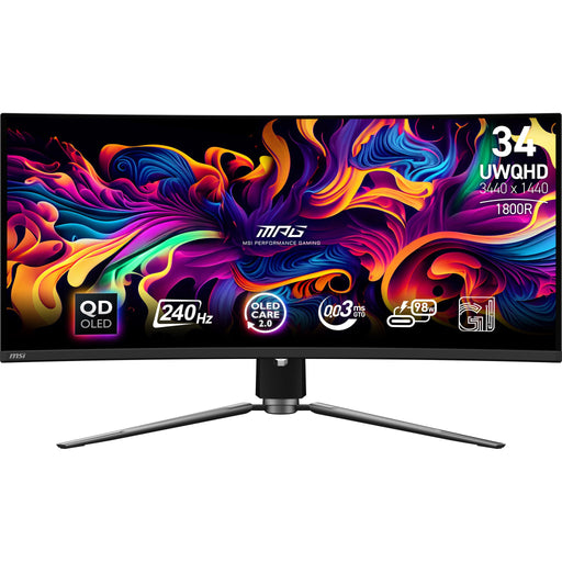 EAN 4711377191302 - MSI MPG 341CQPX QD-OLED pantalla para PC 86,4 cm (34") 3440 x 1440 Pixeles UltraWide Quad HD Negro imagen 1
