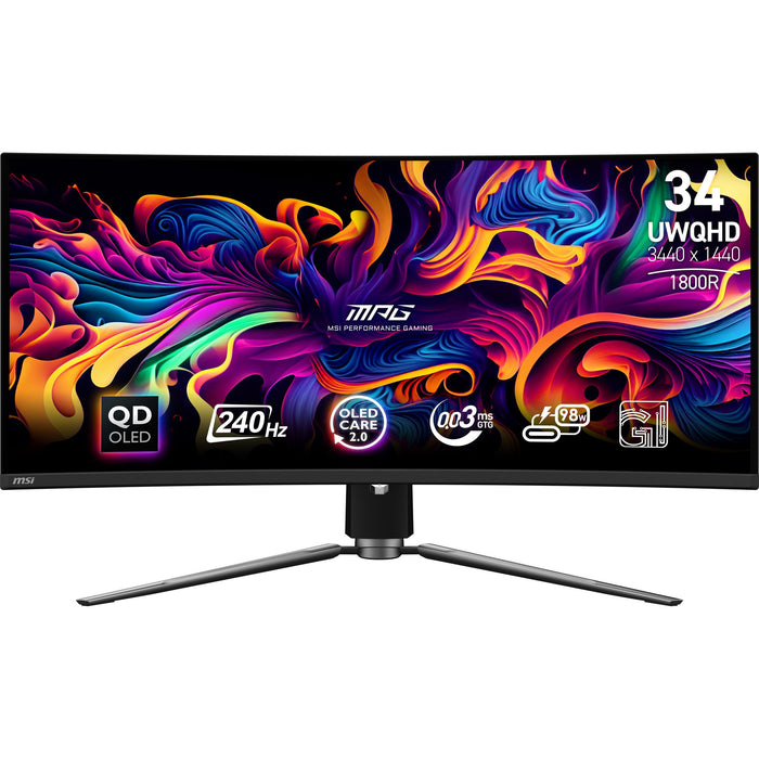 EAN 4711377191302 - MSI MPG 341CQPX QD-OLED pantalla para PC 86,4 cm (34") 3440 x 1440 Pixeles UltraWide Quad HD Negro imagen 1