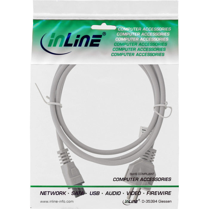 Inline, Cable De Alimentación De Ca, Para Notebook, Gris, 0,5 M