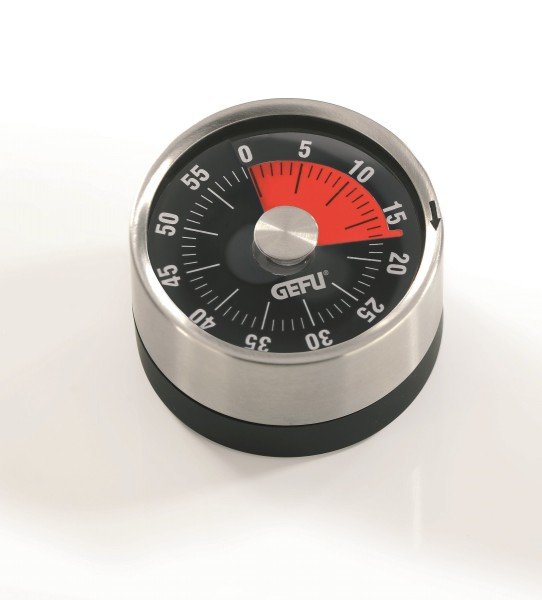 EAN 4006664123105 - GEFU OPTICO Temporizador mecánico para cocina Negro, Acero inoxidable imagen 1