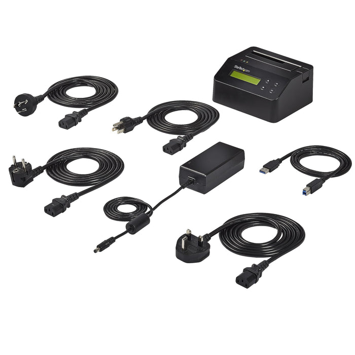 Startech.Com Base Dock Usb 3.0 Borrador Para Discos De 2 5" Y 3 5" Sata Borrado Seguro Con Impresión De Recibo Borrador De Disco Duro Negro Para P/N: Sva12m5na