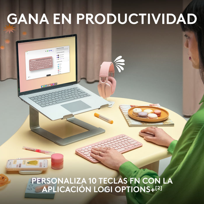 EAN 5099206111271 - Logitech 920-011829 teclado Universal Bluetooth QWERTY Español Rosa imagen 17