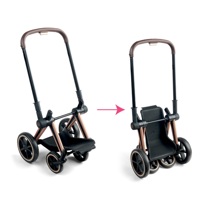 Simba-Dickie Mon Grand Poupon 36-42cm Cybex Puppenwagen (Negro/Roségold) 9000142070