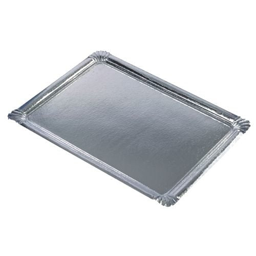 Papstar Einweg-Servierplatten Plateado