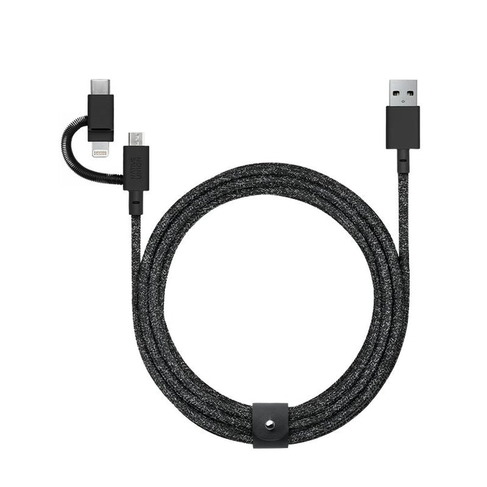 EAN 4895200436645 - Native Union BELT-ULC-CS-BLK-NP cable USB 2 m USB A USB C/Micro USB A/Lightning Negro imagen 1