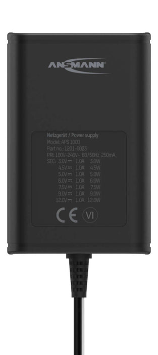 EAN 4013674164103 - Ansmann 1201-0023 adaptador e inversor de corriente Interior 12 W Negro imagen 1