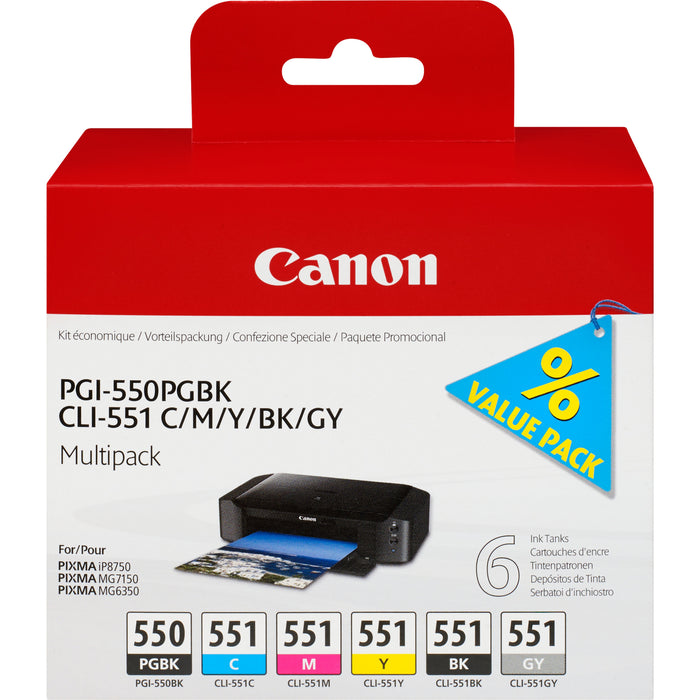 EAN 8714574623207 - Canon 6496B005 cartucho de tinta 6 pieza(s) Original Foto negro, Fotos cian, Fotos gris, Foto magenta, Ne imagen 1