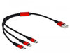 EAN 4043619858910 - DeLOCK 85891 cable USB USB 2.0 0,3 m USB A USB C/Micro-USB B/Lightning Negro, Rojo imagen 1