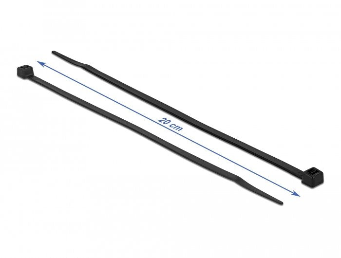Delock Brida Para Cables Resistente Al Frío La 200 X An 4,8 Mm Negra 100 Piezas
