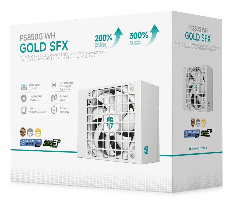 Deepcool Gamer Storm Ps850g (Blanco, 1x 12-Pin High-Power Gpu, 3x Pcie, Cablemanagement, 850 Watt) R-Ps850g-Fe0w-Jgeu