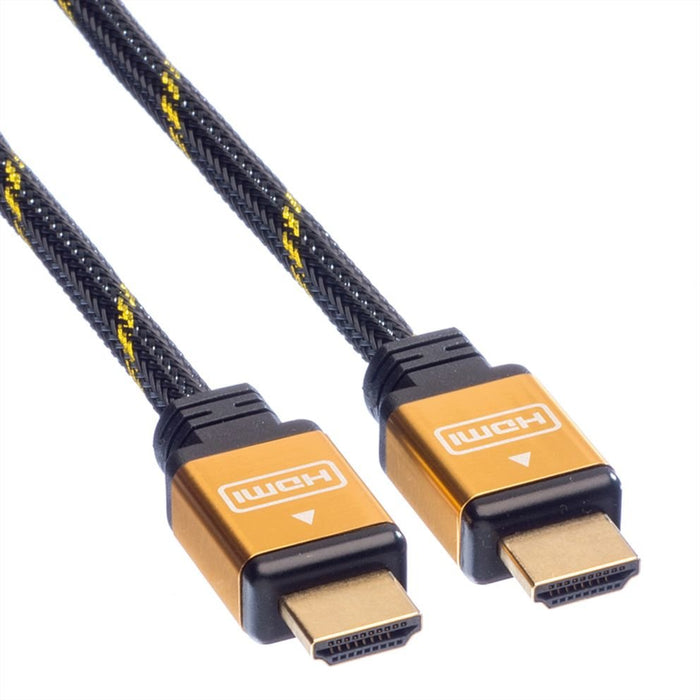 EAN 7611990189656 - ROLINE 11.04.5563 cable HDMI 3 m HDMI tipo A (Estándar) Negro, Oro imagen 3