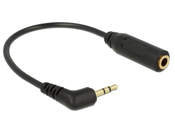 Delock Audiocable Klinkenstecker 2,5 Mm 3 Pin Gewinkelt > Klinkenbuchse 3,5 Mm 4 Pin