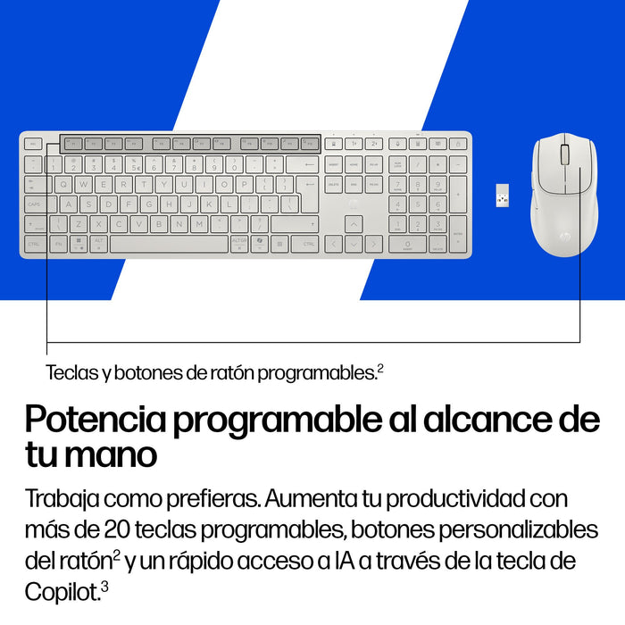 EAN 198990956725 - HP Multi-Device Dual-Mode Mouse and Keyboard Combo 495C teclado Ratón incluido Hogar / Oficina USB + RF Wi imagen 3