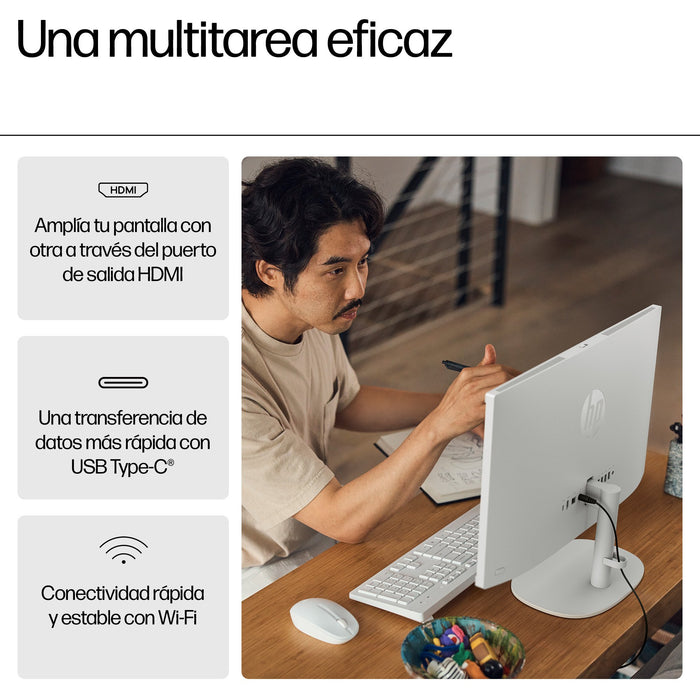 EAN 0198828053602 - HP 22-dg0026ns Intel® N N200 54,5 cm (21.4") 1920 x 1080 Pixeles PC todo en uno 8 GB DDR5-SDRAM 256 GB SS imagen 9