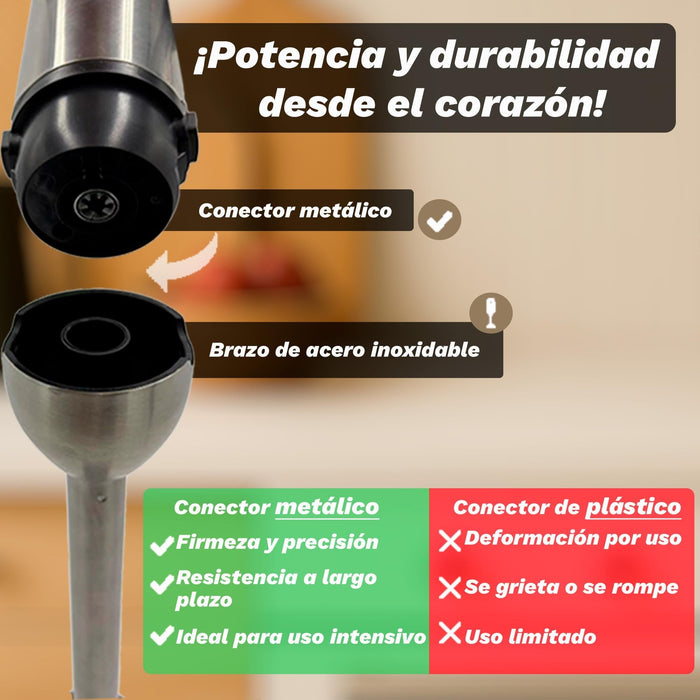 Batidora De Mano Grunkel Bm-2000set 2000w Capacidad 0.8l Incluye Vaso, Picadora, Varilla Y Soporte