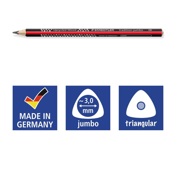 Maedtler Bleimift Tradition Jumbo Hb Dreikantform 2mk. Retail