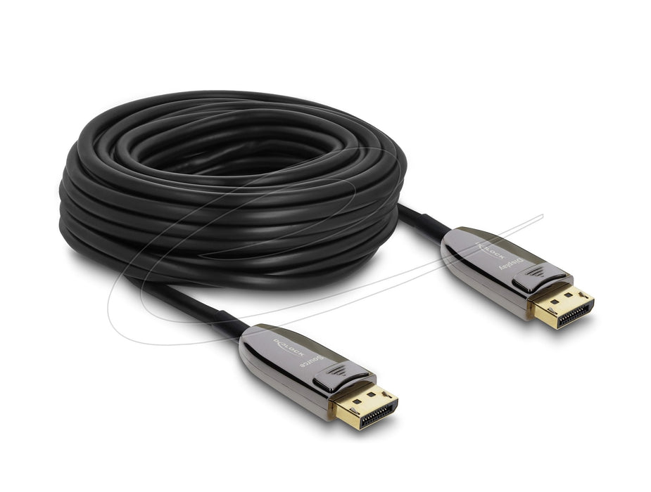 Delock Aktives Opticos Cable Displayport 2.1 8k 60 Hz 40 Gbps 20 M