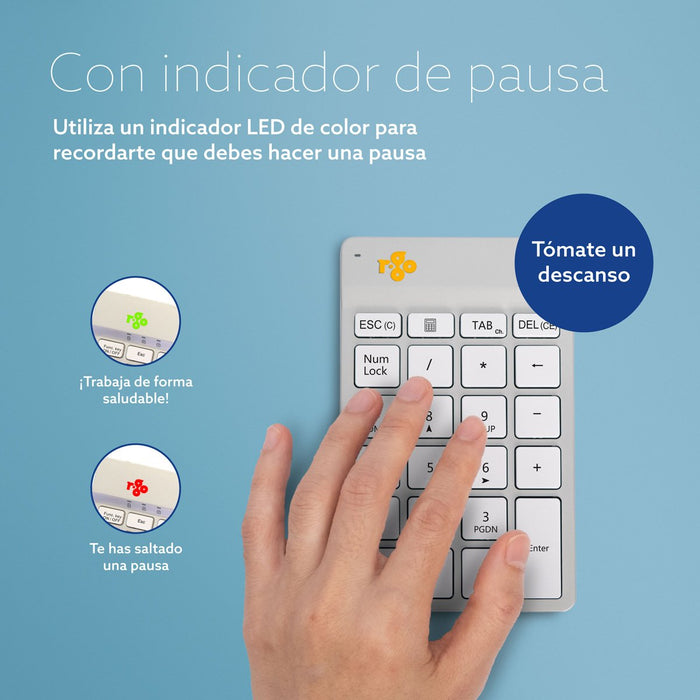 EAN 8719274491910 - R-Go Tools RGOCONMWLWH teclado numérico Portátil imagen 10