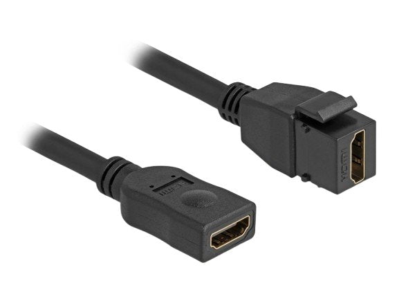 Delock Keystone Modul Cable Hdmi Buchse Zu Buchse 8k 60 Hz 20 Cm Schwarz