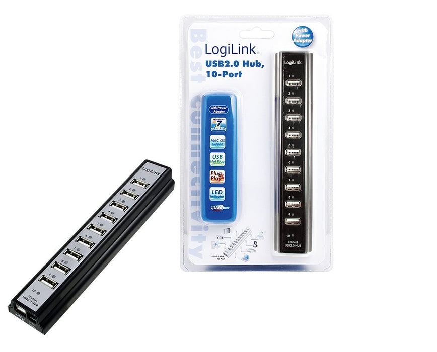 EAN 4052792004779 - LogiLink UA0096 hub de interfaz 480 Mbit/s Negro imagen 1