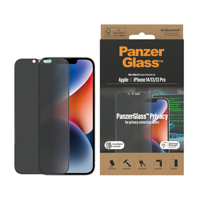 EAN 5711724127830 - PanzerGlass ® Privacy Screen Protector iPhone 14 | 13 | 13 Pro | Ultra-Wide Fit w. EasyAligner Protector  imagen 2