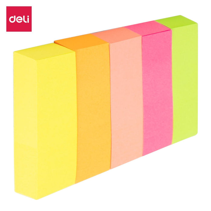 Deli Indices Adhesivos 5x100h 50x12mm Colores Surtidos Brillantes