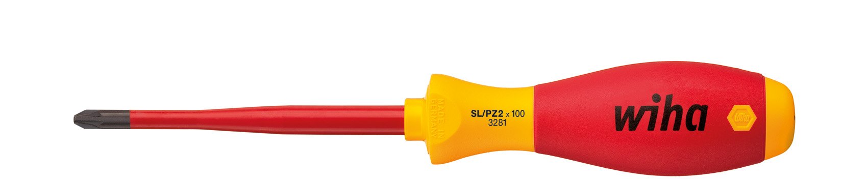 Wiha Vde Plus/Minus-Destornillador Softfinish Electric Slimfix 3281 Tamaño Sl/Pz 2