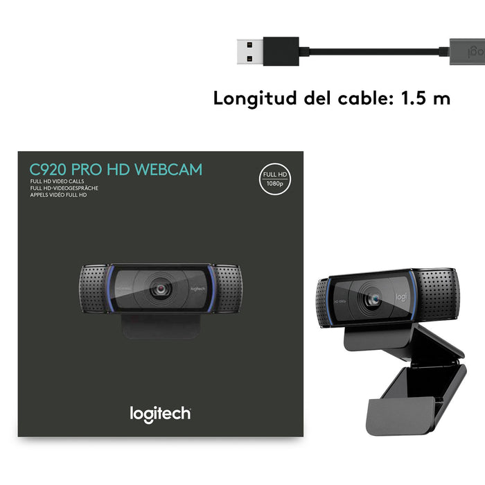 EAN 5099206061309 - Logitech 960-001055 cámara web 3 MP 1920 x 1080 Pixeles USB Negro imagen 9
