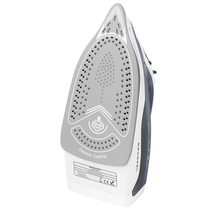 Plancha De Vapor Grunkel 2600w Suela Cerámica Azul Pl-2600ce