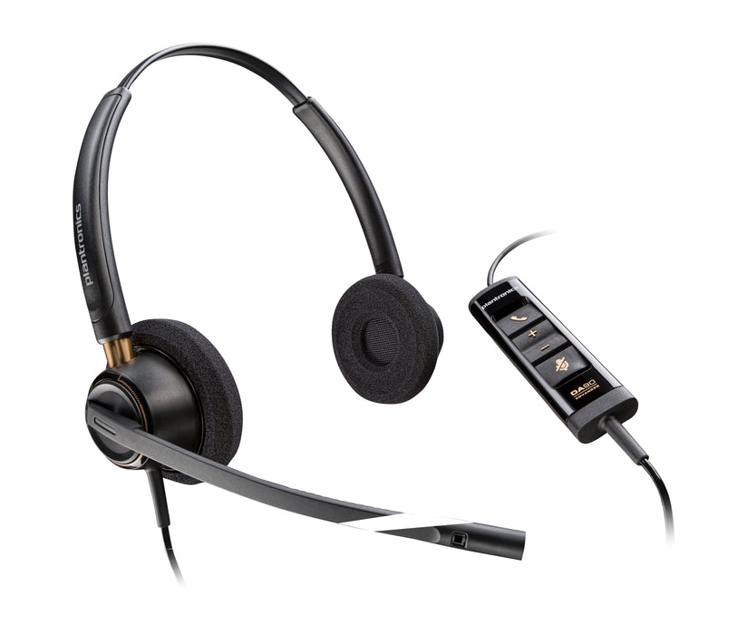Poly Encorepro 525 Encorepro 500 Series Auricular En Oreja Cableado Usb-A Negro Certificado Para Equipos De Microsoft Replaces Poly Sku 218274-01