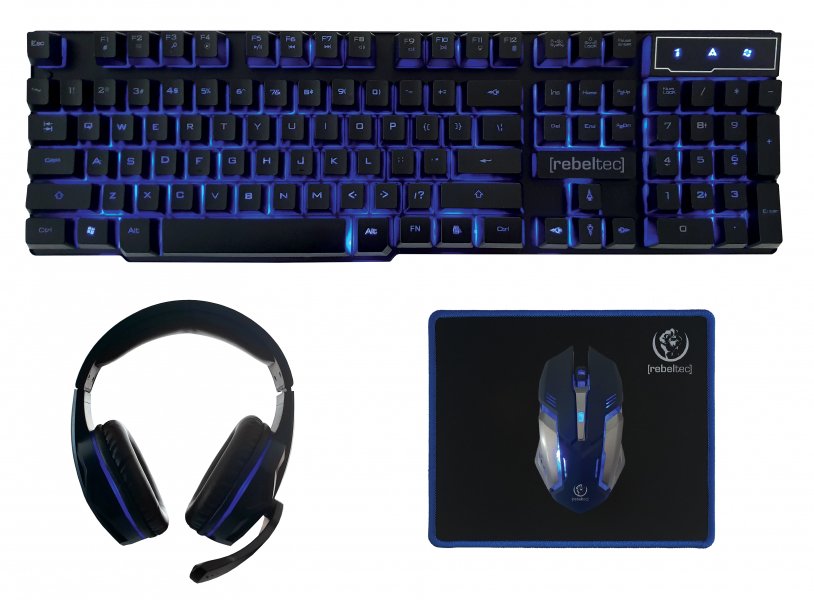 EAN 5902539601220 - Rebeltec SHERMAN teclado Ratón incluido Juego USB QWERTY Inglés Negro imagen 1